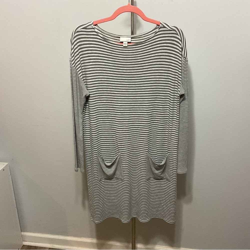 J. Jill Long Sleeve Stripes Midi Dress Size S - Picture 1 of 7